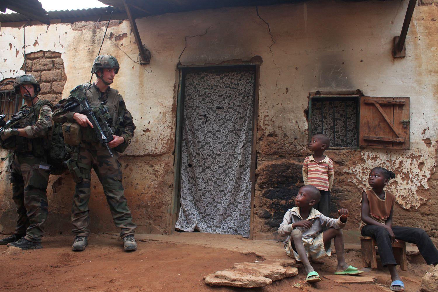 Francia katonák Banguiban 2013 decemberében
