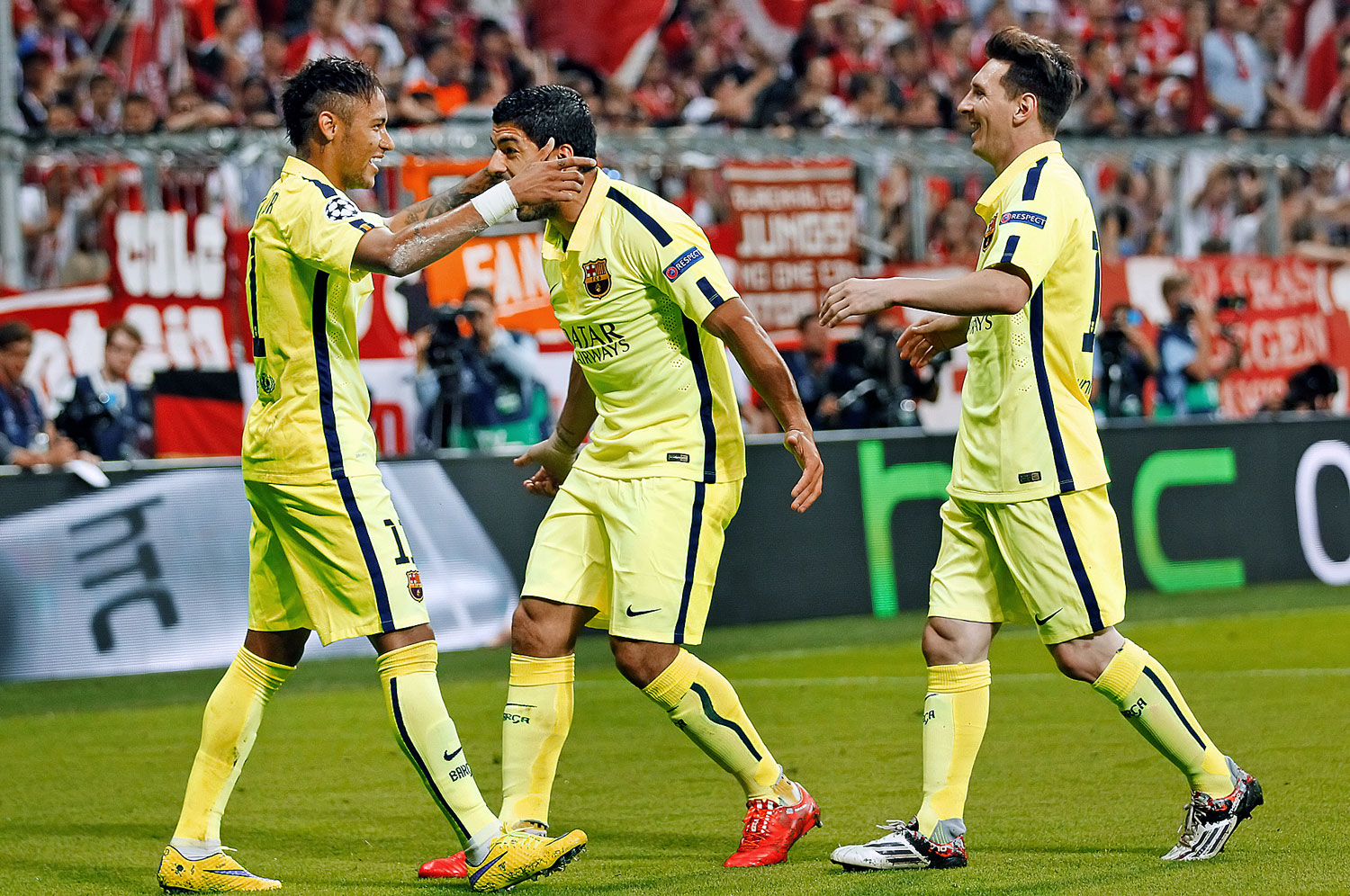 Mesterhármas (balról): Neymar, Suarez, Messi