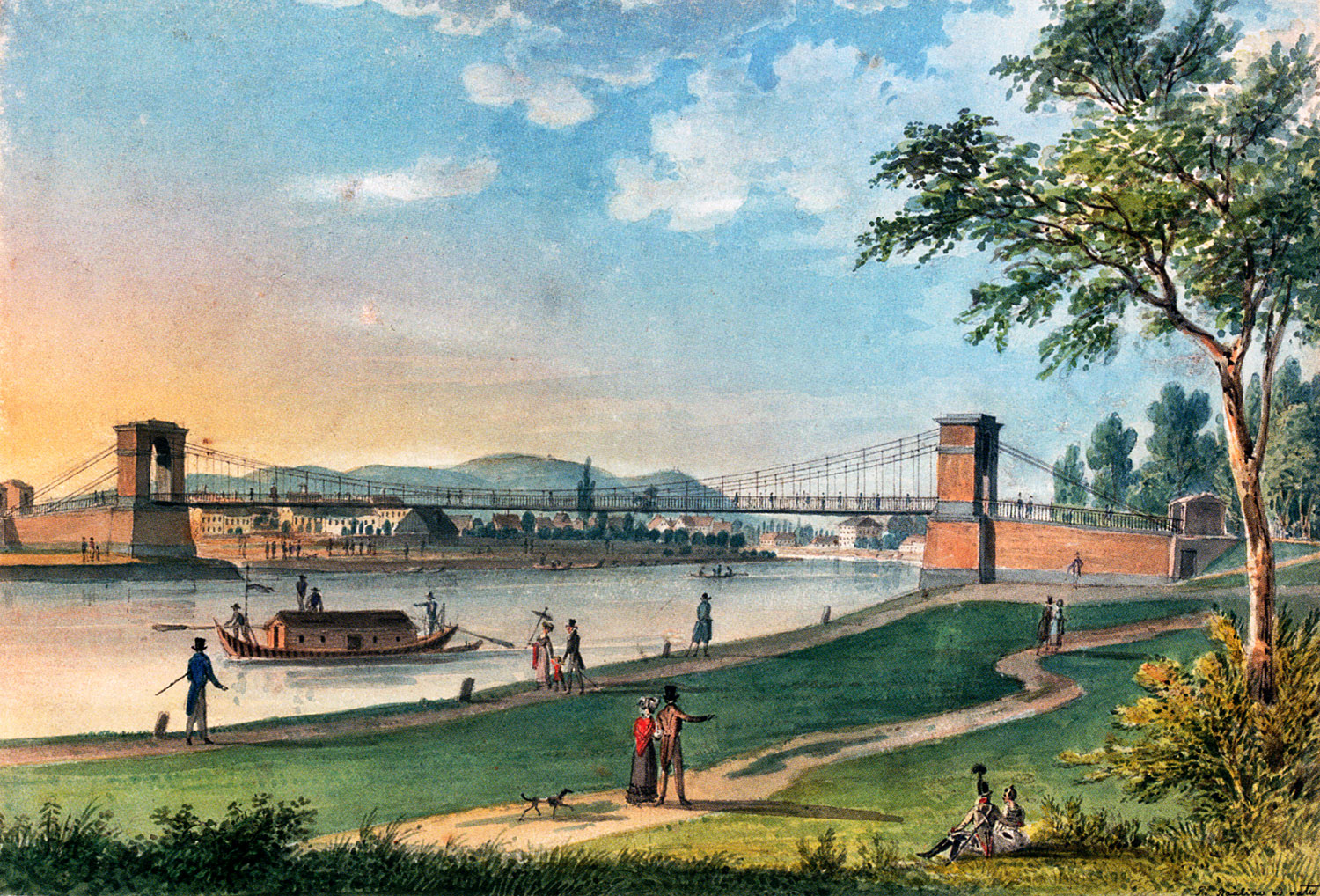 Szembetűnő a hasonlóság: Bécs egykori lánchídja, a Zsófia híd