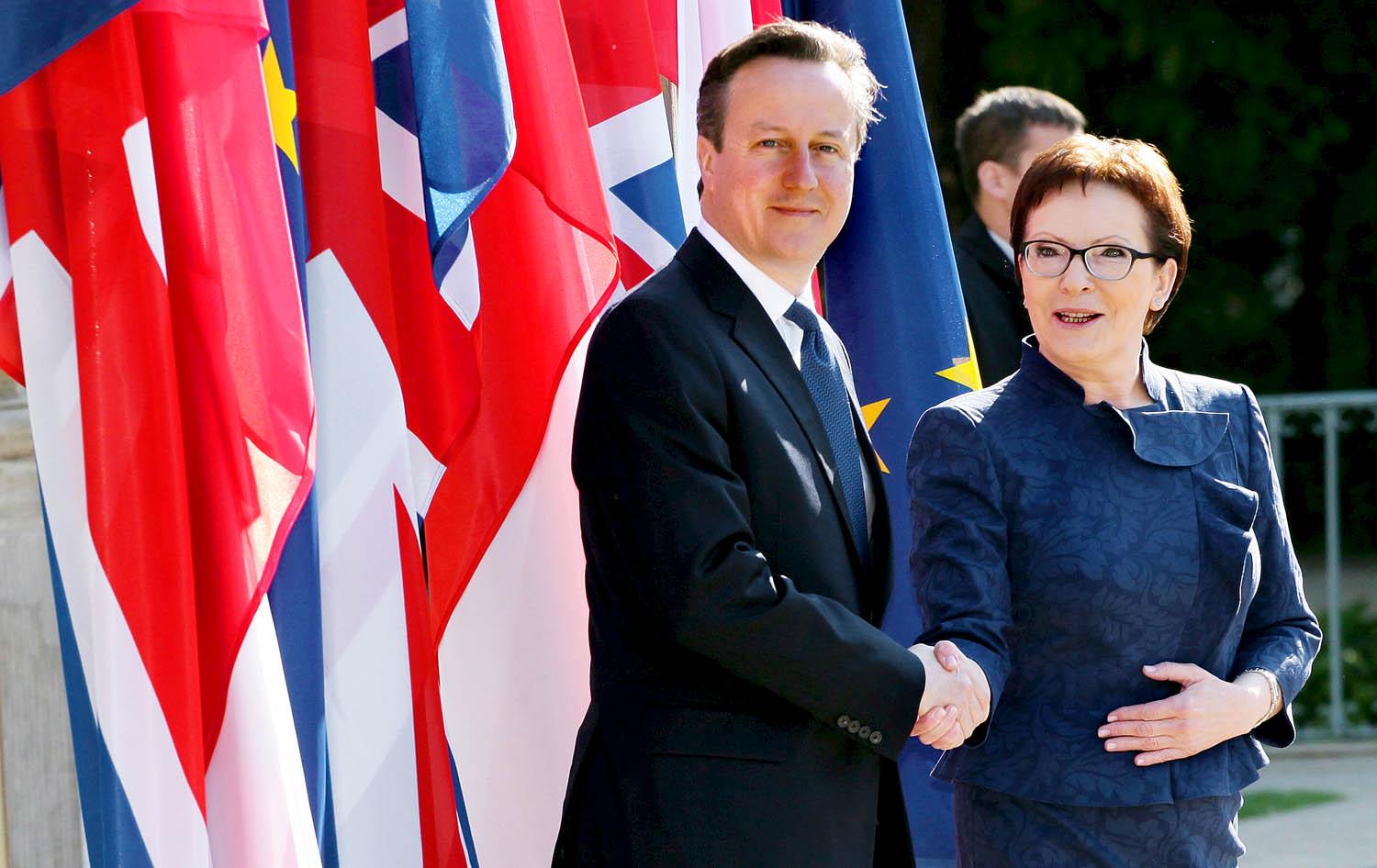 David Cameron és Ewa Kopacz Varsóban. Nem mindenben értenek egyet