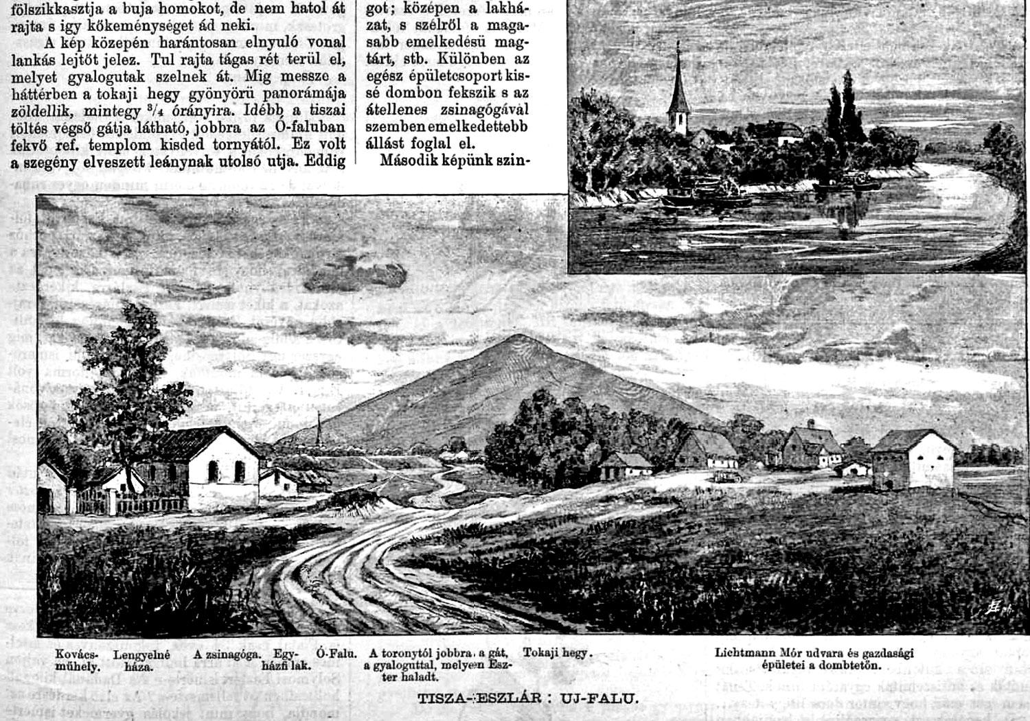 Vasárnapi Újság Tiszaeszlár illusztráció 1883/28.szám