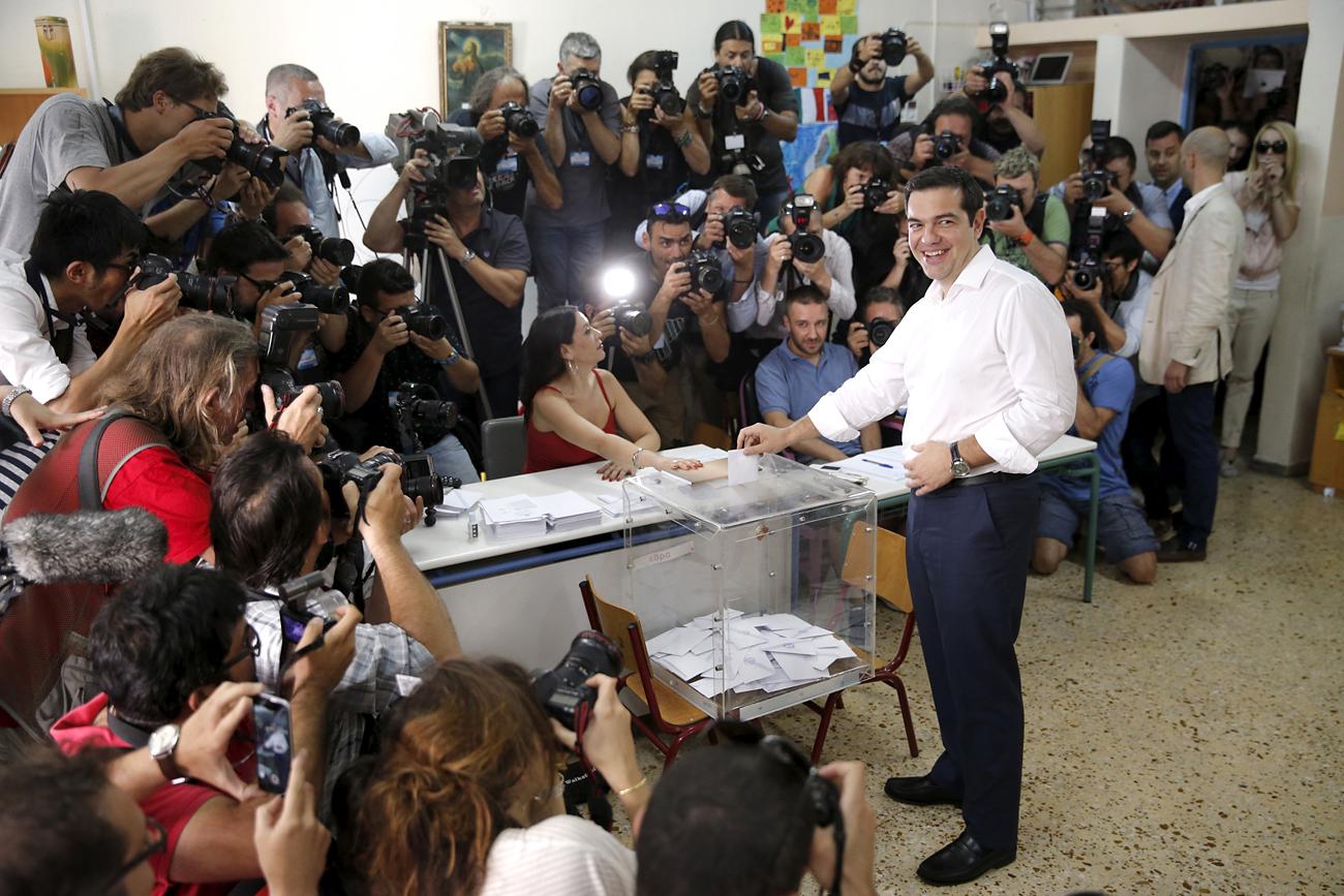 Ciprasz szavazás közben