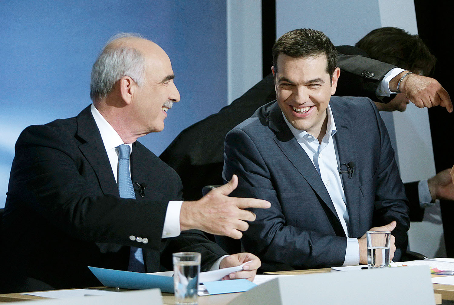 Meimarakisz és Ciprasz a választási tévévitán