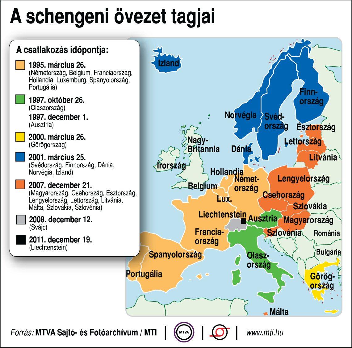Így nézett ki eddig a schengeni övezet