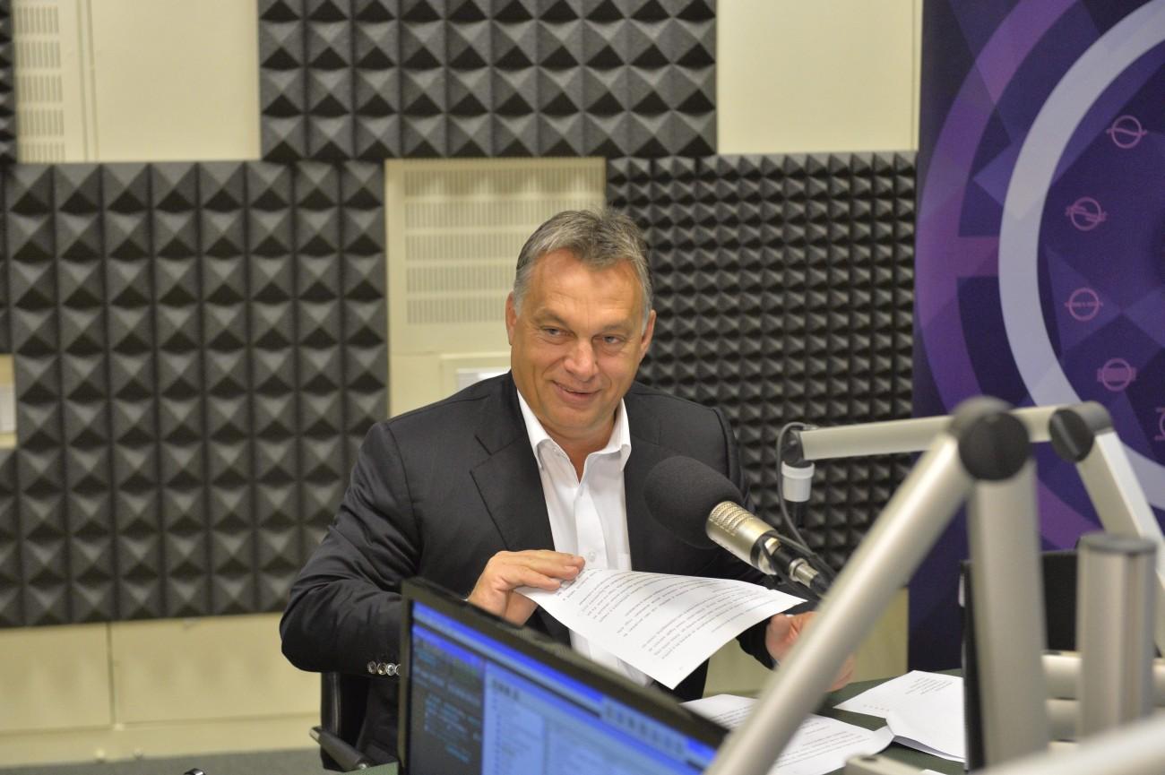 Orbán Viktor a Kossuth Rádió stúdiójában