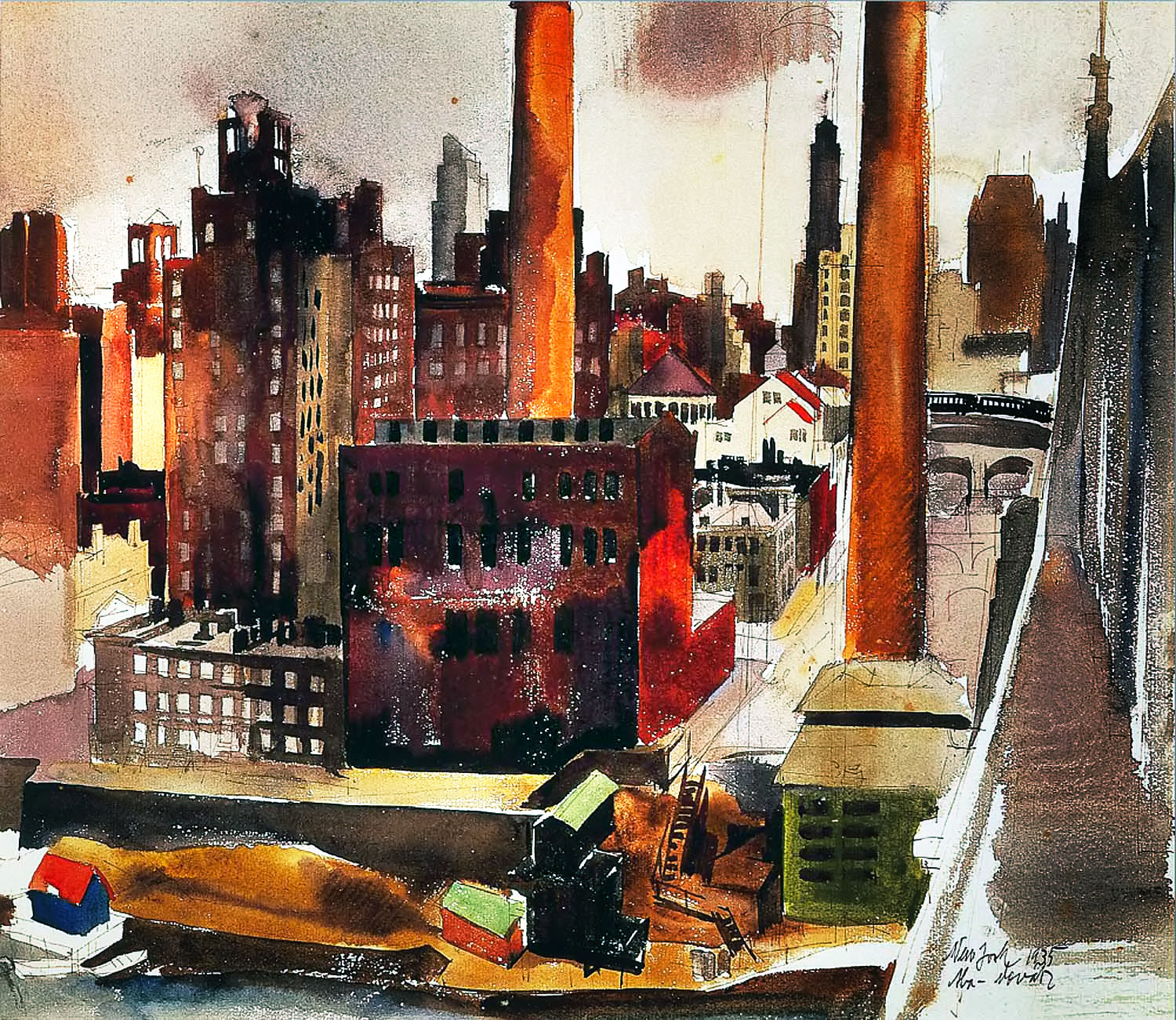 Aba-Novák Vilmos: New York (1935)