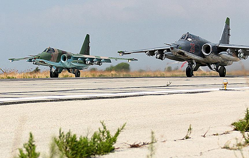 Felszállás előtt. Orosz vadászgépek a Latakia közeli légi bázison 