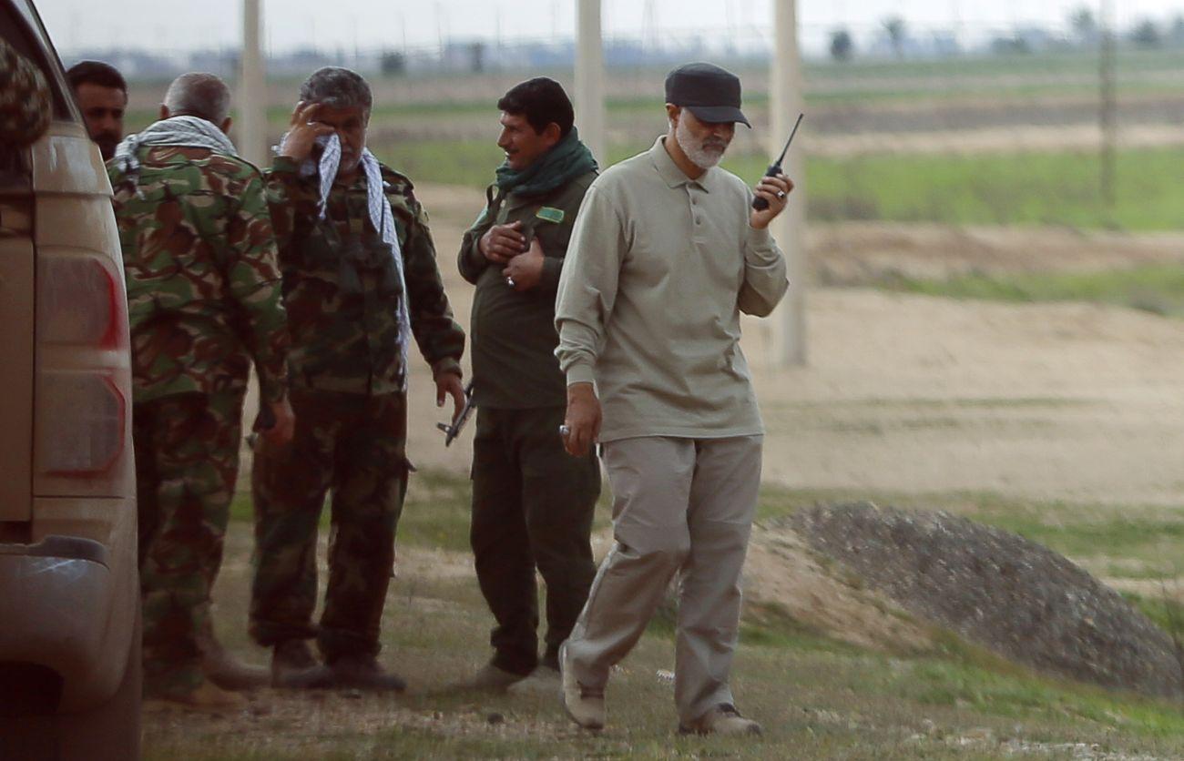 Szulejmáni márciusban az iraki Szalahuddin tartományban, ahol kormányzati felkérésre az Iszlám Állam elleni hadműveleteket irányítja
