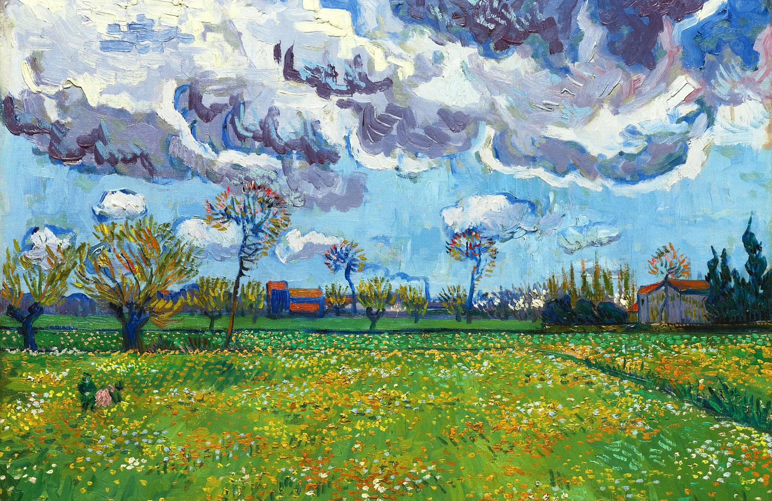 Vincent van Gogh: Paysage sous un ciel mouvementé