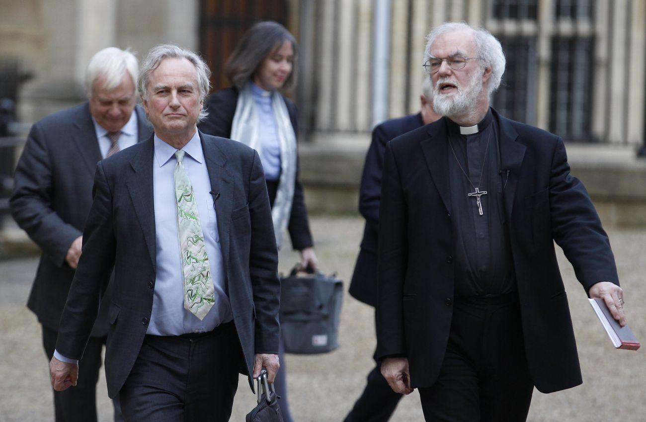 Richard Dawkins és Rowan Willams volt canterbury-i érsek 2012-ben. Mesteri ötletek