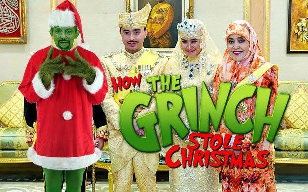 A brunei szultán volt idén a legnagyobb grincs, mivel teljesen betiltotta a karácsonyt. Az ünnep szerinte nem összeegyeztethető a sáriával (iszlám jog).