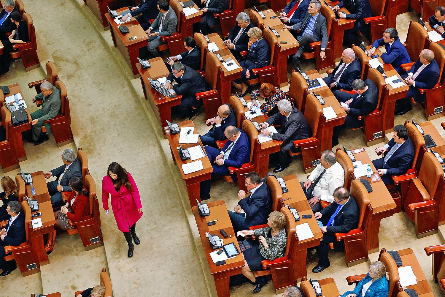 Képviselőnő a román parlamentben 