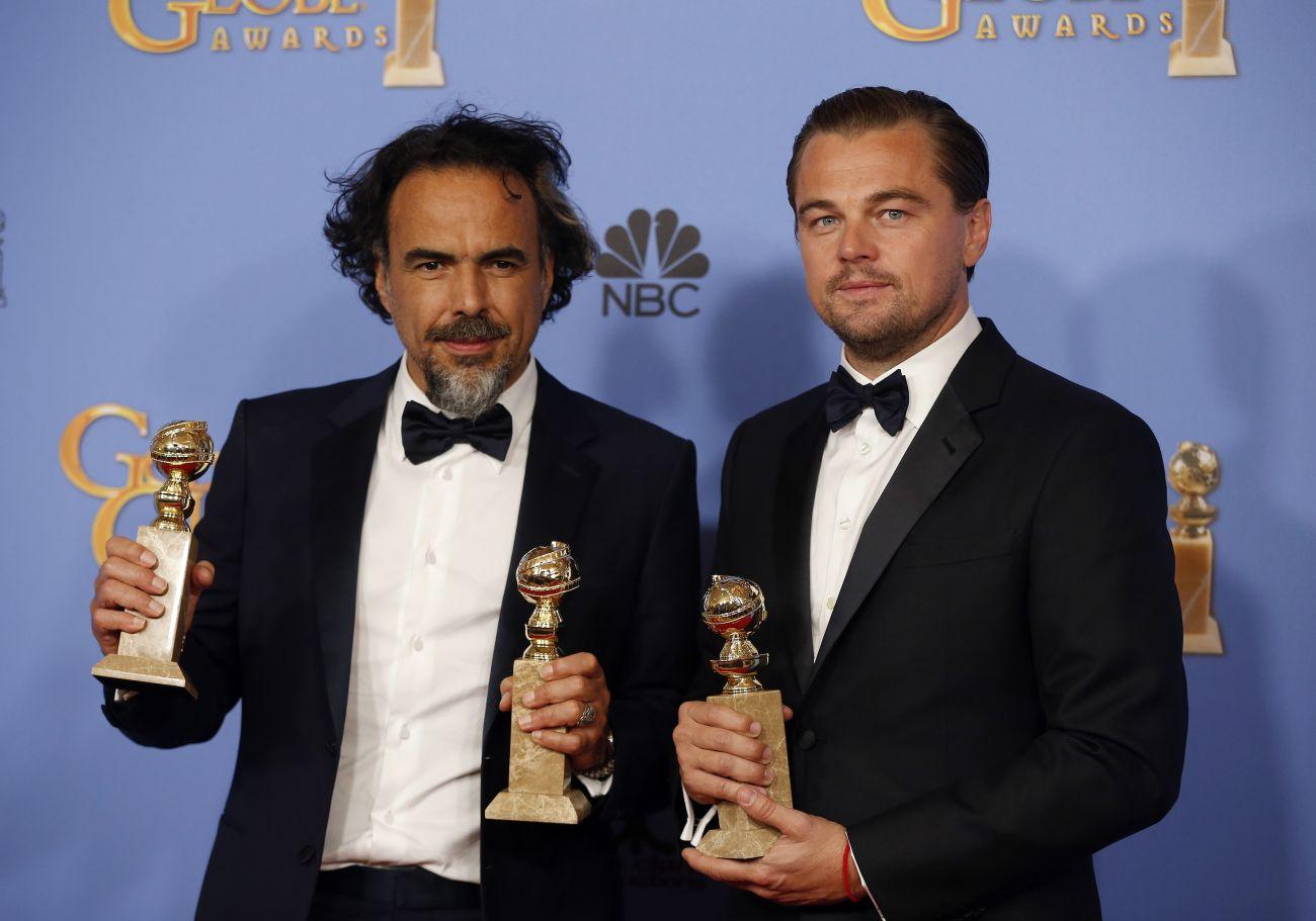 Alejandro Gonzalez Inarritu és Leonardo DiCaprio. A visszatérő mindent vitt