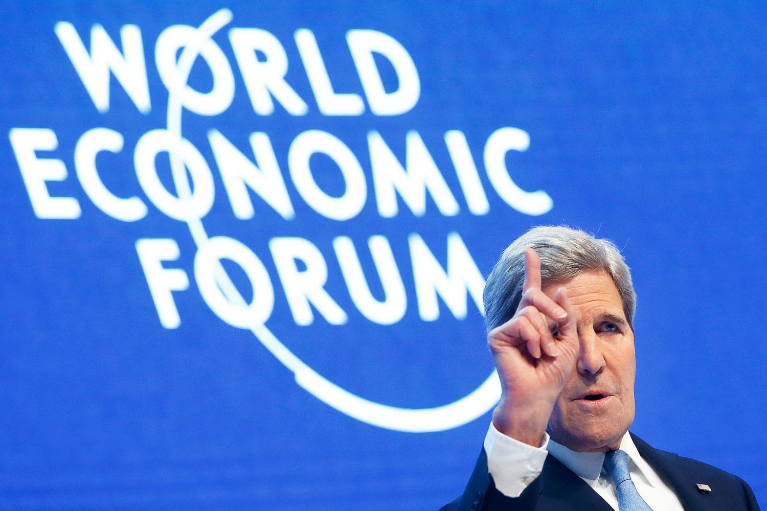 John Kerry Davosban