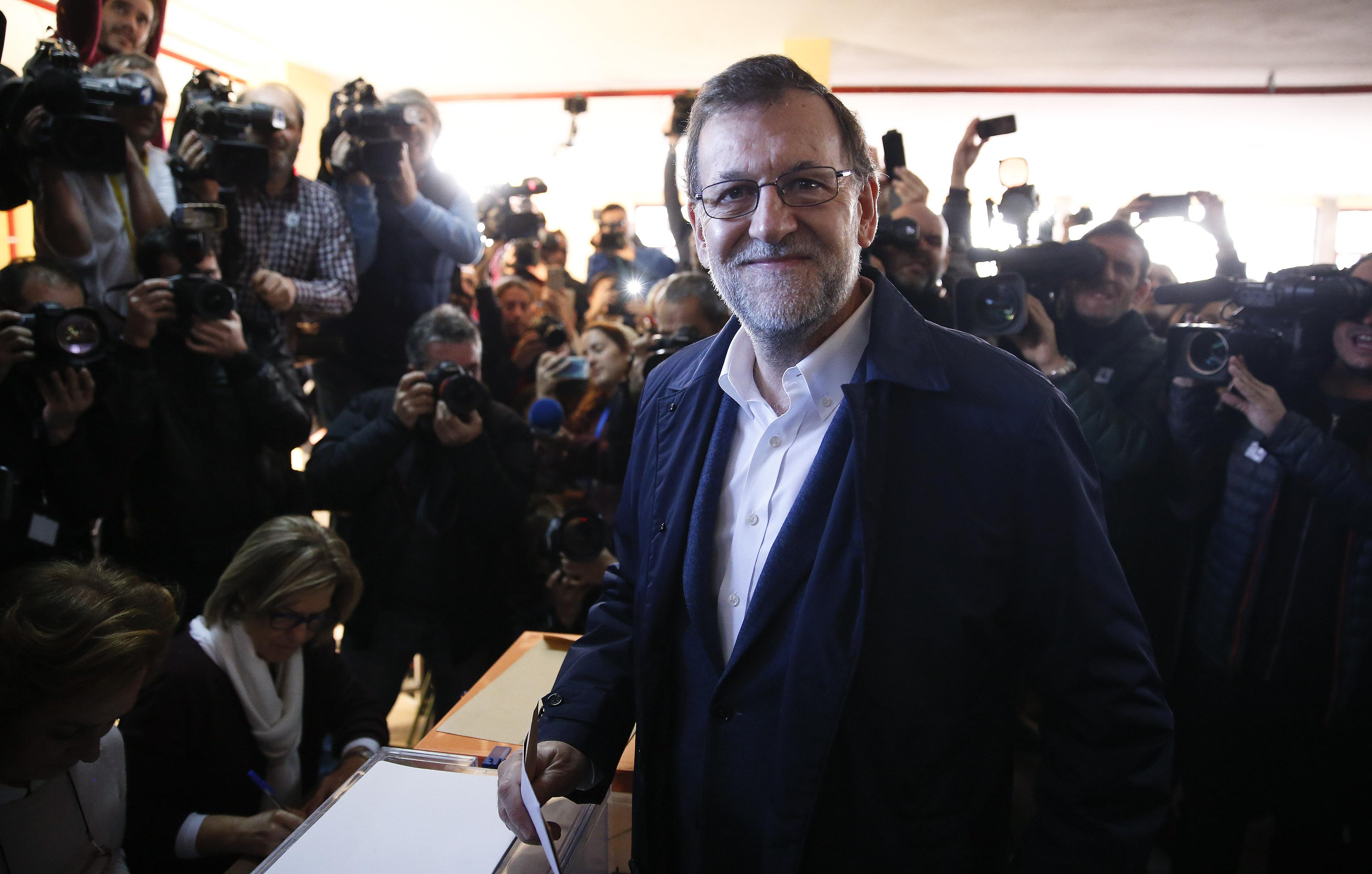 Mariano Rajoy miniszterelnök a szavazás után: Örülünk, Vincent?