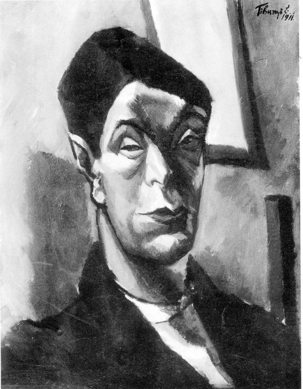 Tihanyi Lajos: Önarckép, 1911 