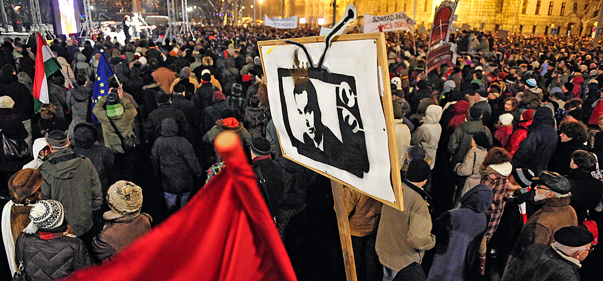 Médiatüntetés 2011 januárjában Budapesten