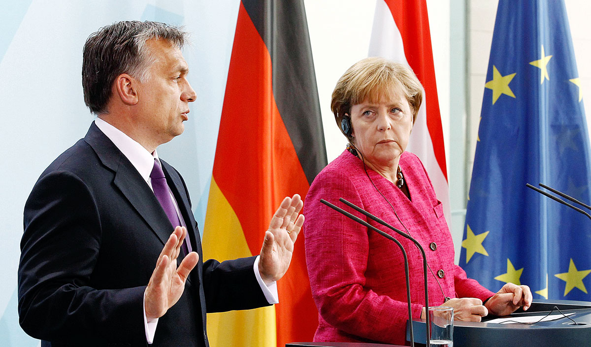 Angela Merkel és Orbán Viktor sajtótájékoztatója