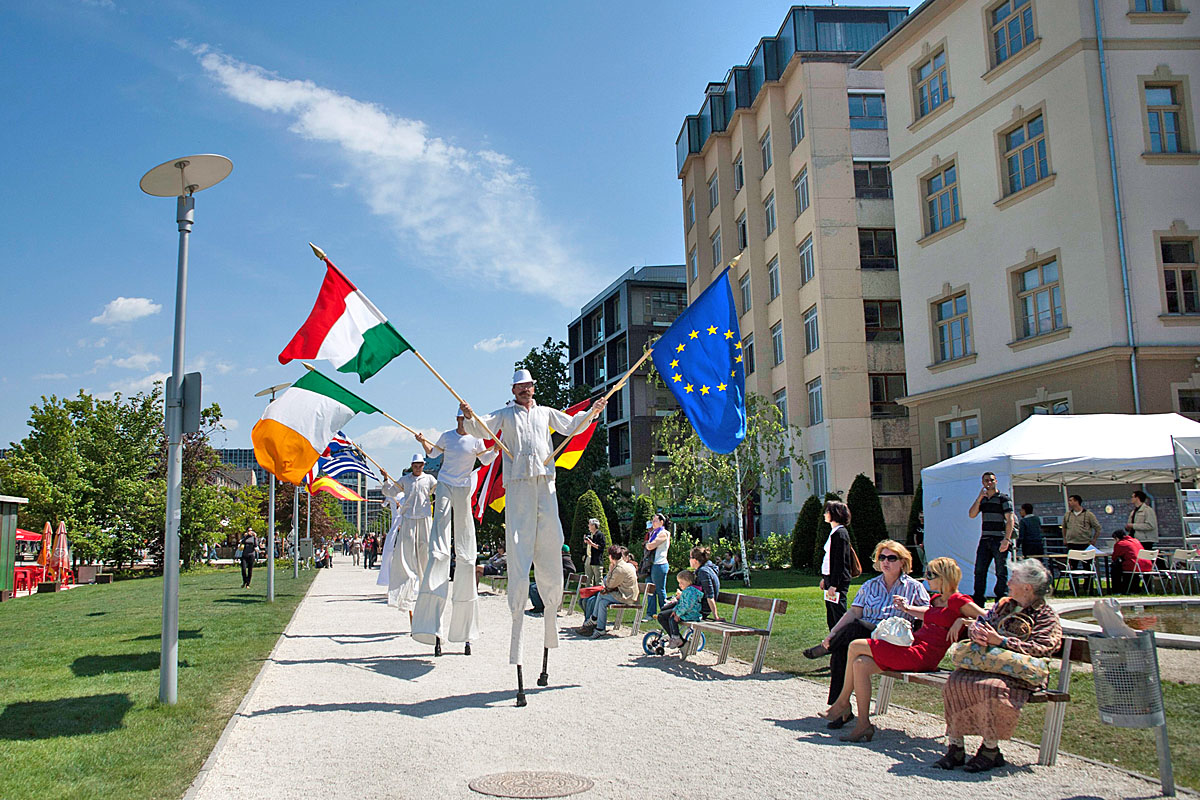 Az unió napjának örülnek a Millenáris parkban 