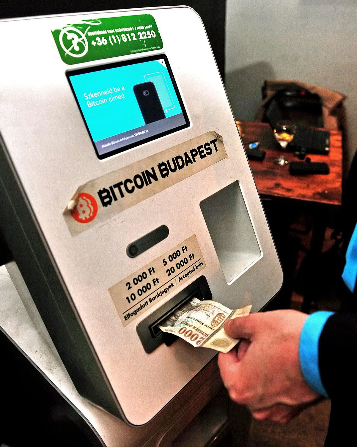 Virtuálispénz-automata Budapesten