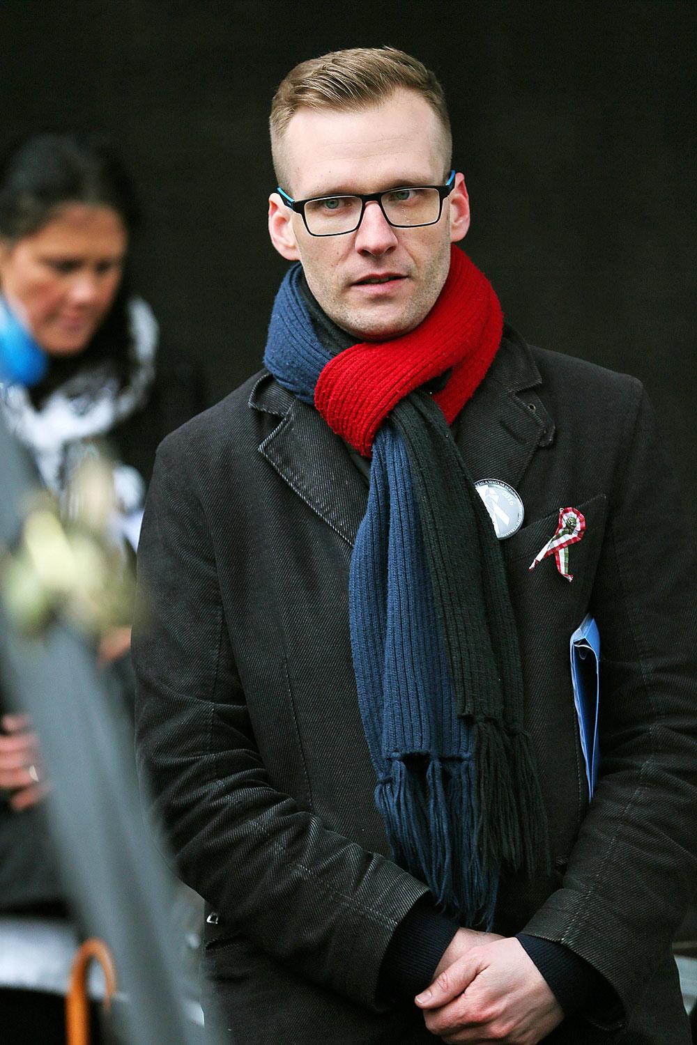 Pukli István a március 15-i tüntetésen 