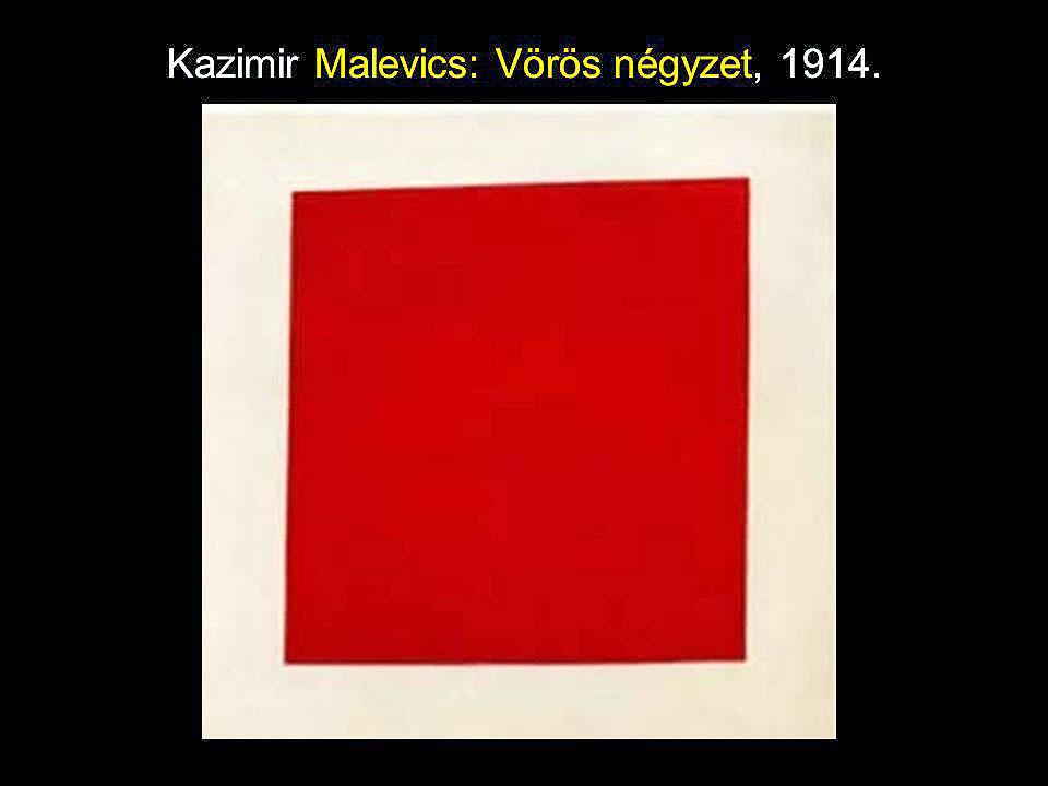 Malevics Vörös négyzete a megnyújtott jobb sarokkal