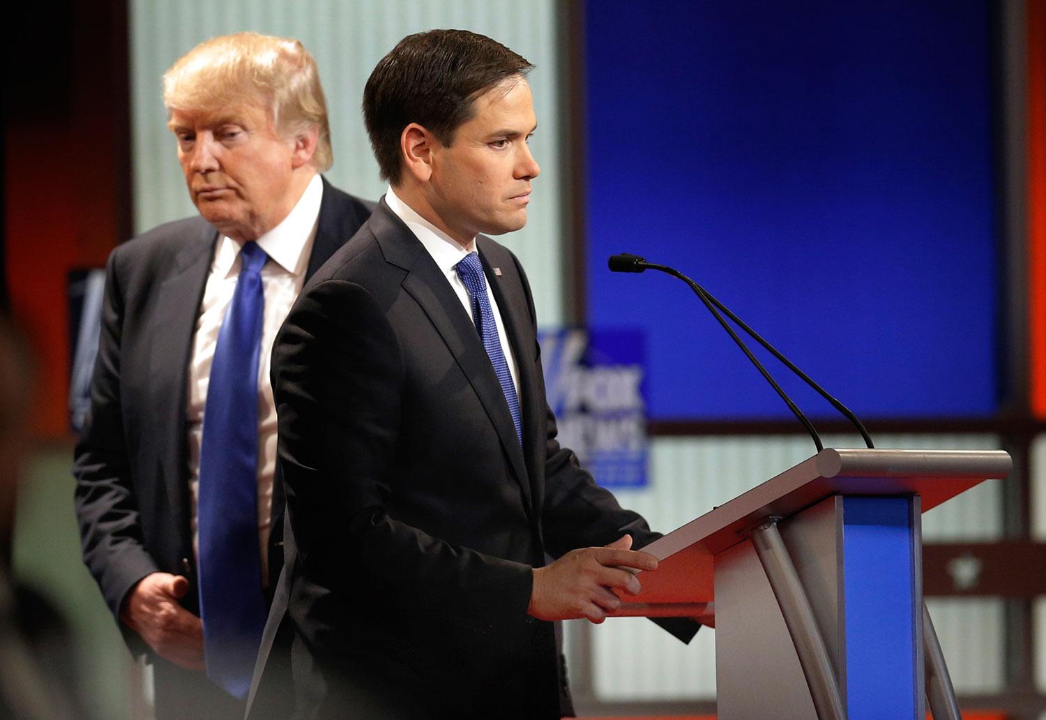 Rubio (jobbra) nem lenne Trump alelnökjelöltje