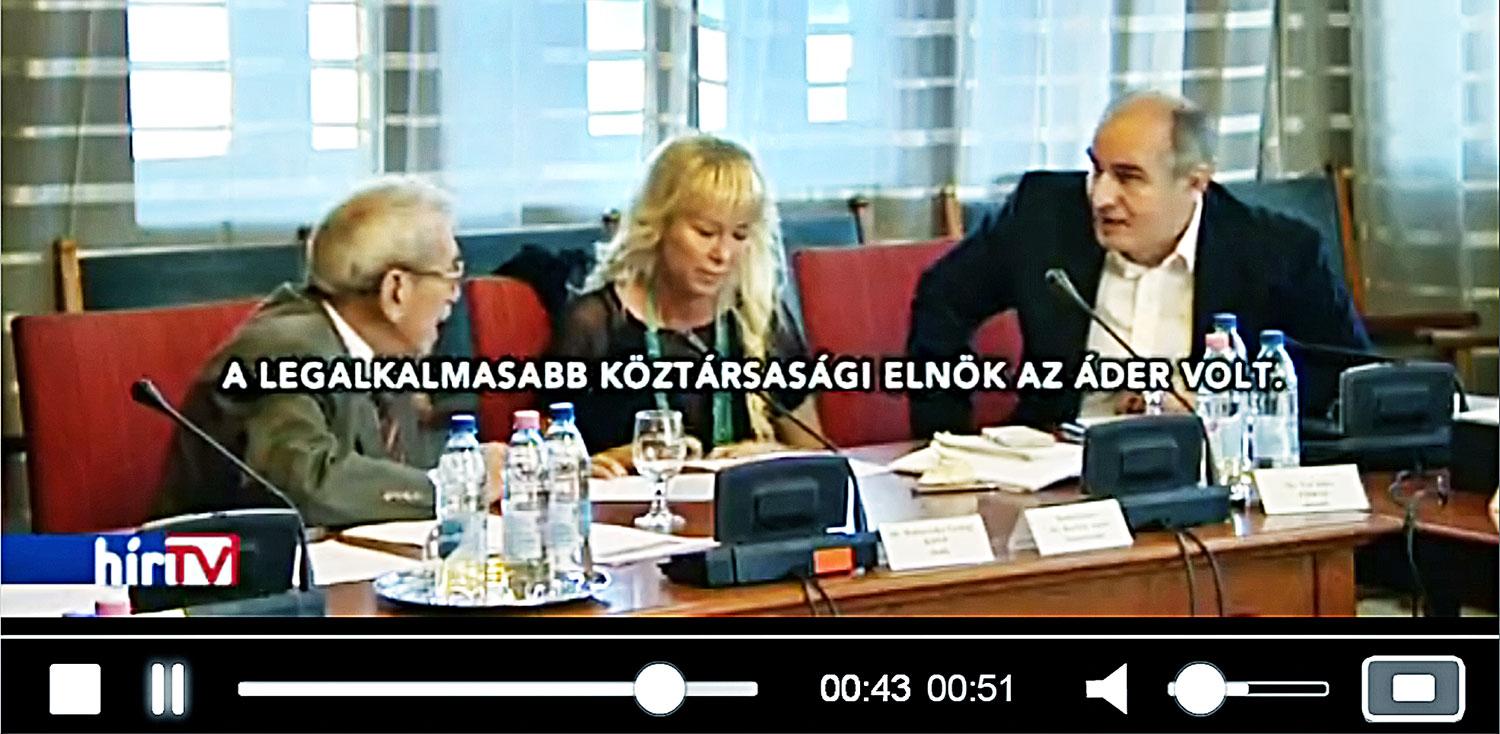 Rubovszky György (balra) kulcsmondata a Hír TV szerda délutáni adásában 