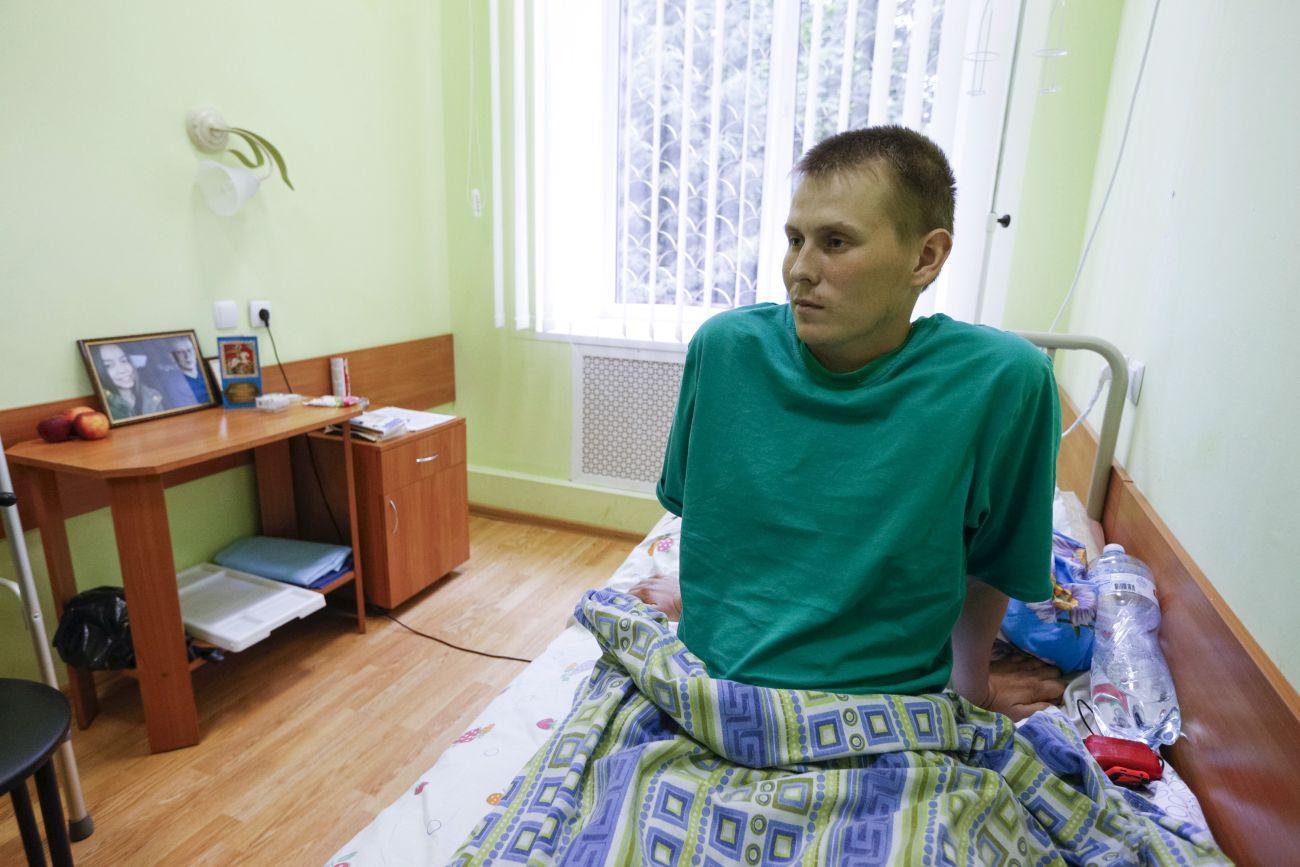 Alekszandrov a kijevi kórházi ágyon