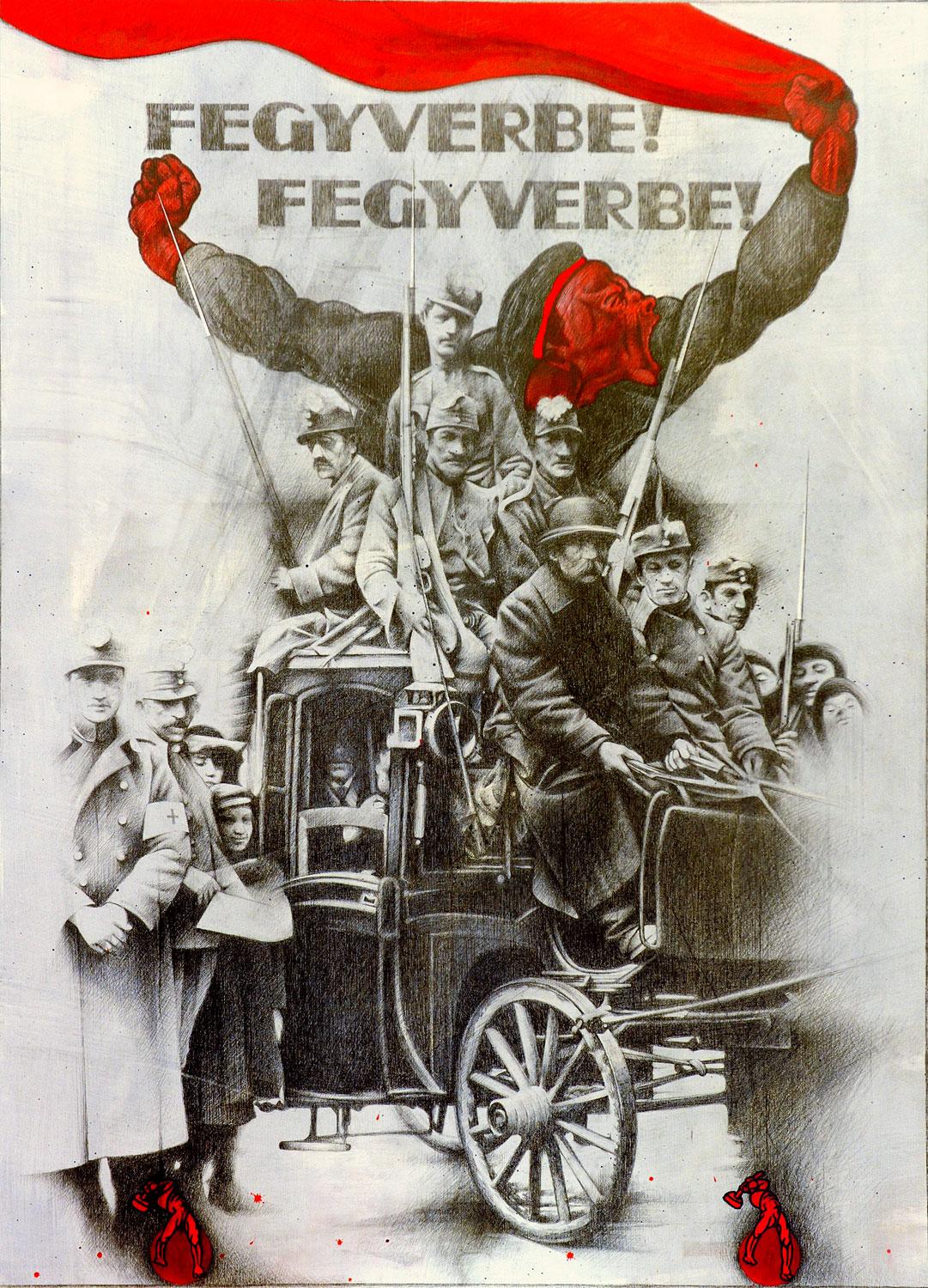 Filep Sándor A tanácsköztársaság (1919) című alkotását Kerényi Imre felkérésére készítette