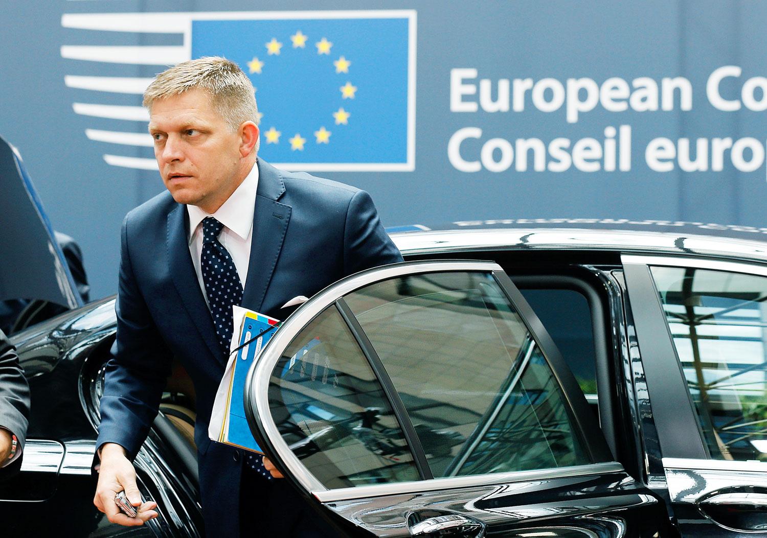 Robert Fico Brüsszelben a legutóbbi EU-csúcson. Berlinben és Párizsban is tárgyalt 
