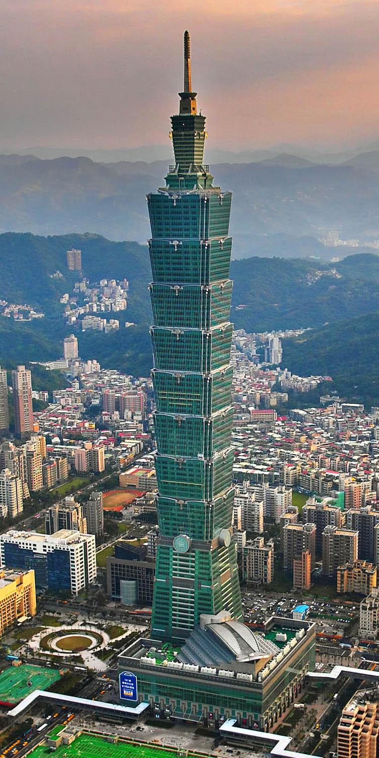 A Tajpej 101 toronyház, a világ ötödik legmagasabb épülete