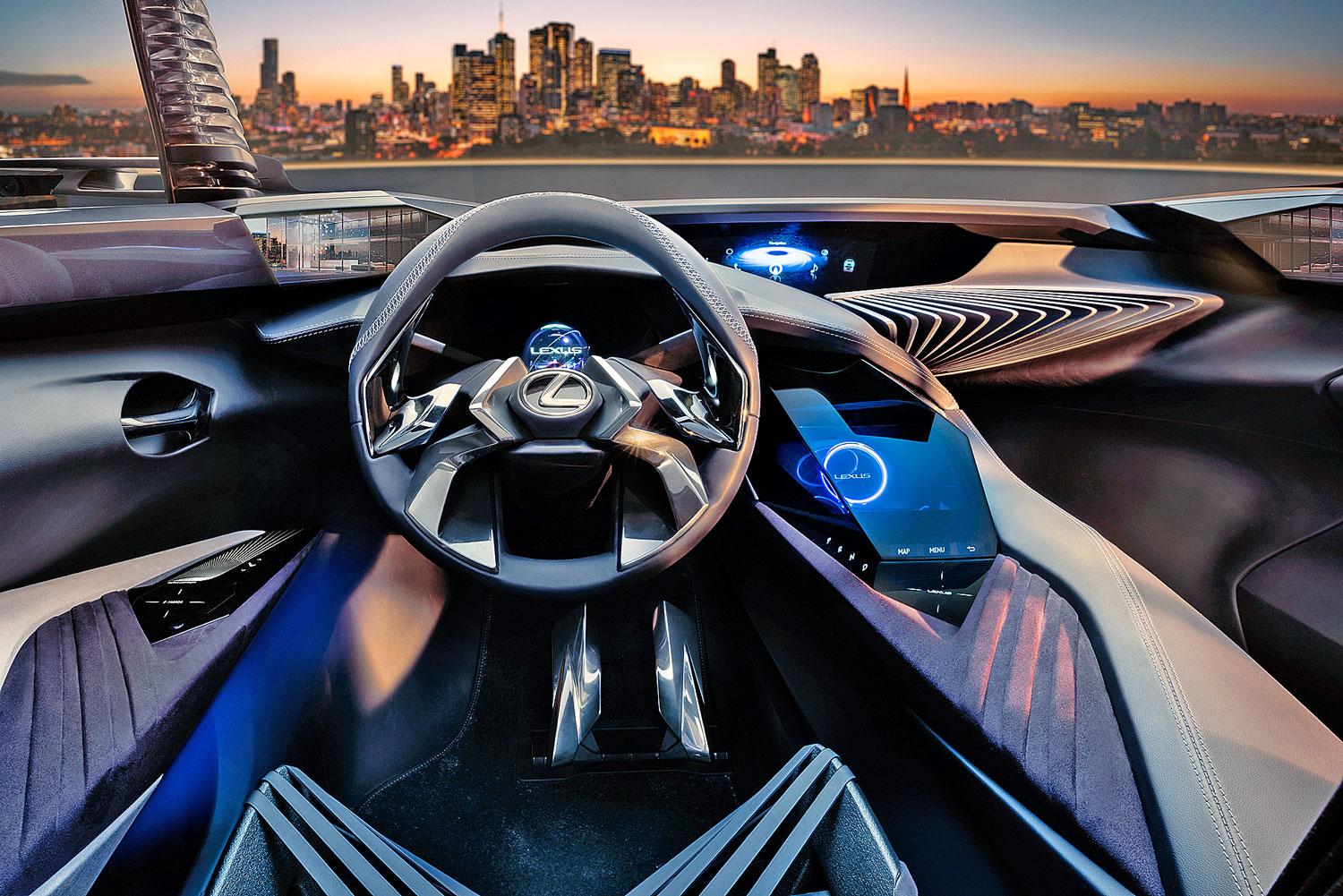 Hologramos műszerfal a Lexus UX tanulmánymodellben