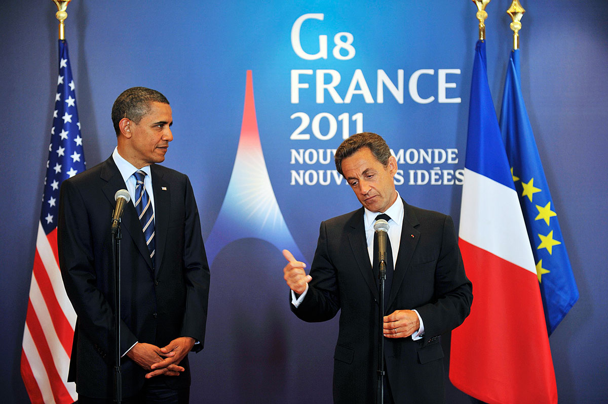 Obama és Sarkozy a G-8 csúcson
