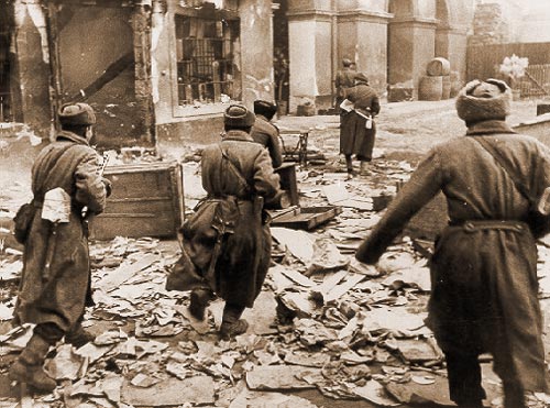 Szovjet rohamcsapat Budapest ostroma idején