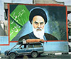 Khomeini egy teheráni falfestményen