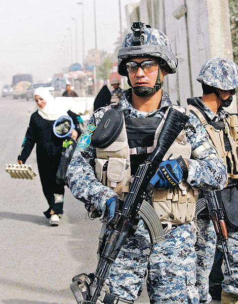 Iraki katona Bagdadban