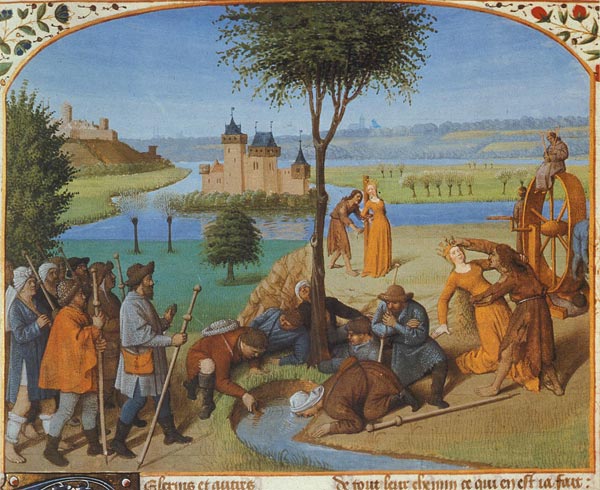 Jean Fouquet illusztrációja Boccaccio mûvének XV. századi francia kiadásához