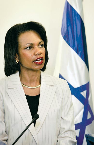 Condoleezza Rice Jeruzsálemben 