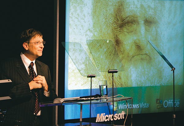 Bill Gates, a Microsoft társalapítója a Windows Vista tegnapi, londoni bemutatóján