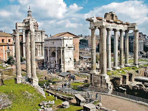 A római Forum Romanum, az Európa-falu rendezvényeinek színhelye