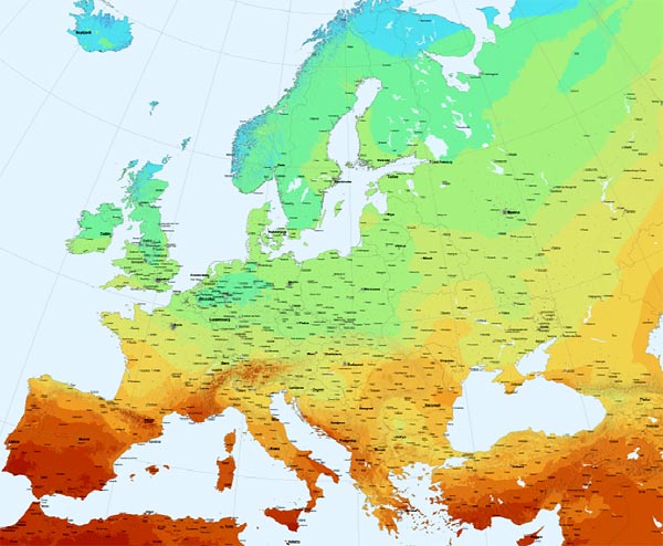 Európa napenergia-térképe