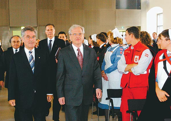 Heinz Fischer és Sólyom László a Máltai Kórházszolgálat ünnepségén