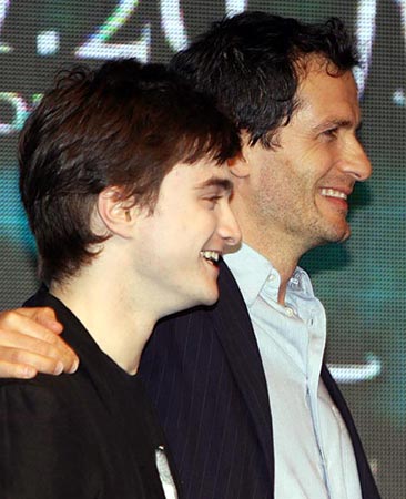 David Heyman producer és a Harry Pottert alakító Daniel Radcliffe