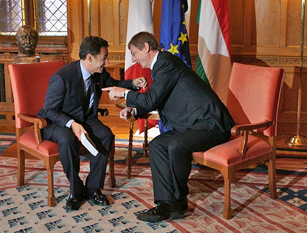 Sarkozy budapesti látogatásán