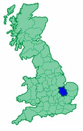 Cambridgeshire Anglia térképén