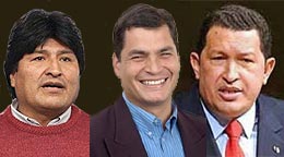 Morales, Correa és Chavez