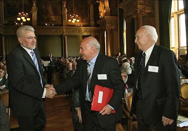 Elnöki gratuláció - Pálinkás József, Glatz Ferenc és Mádl Ferenc