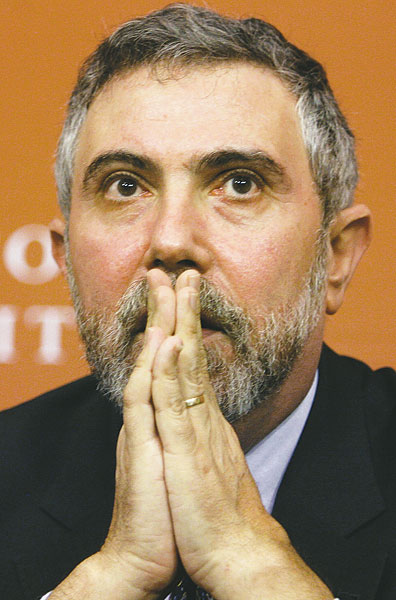 Paul Krugman, a New York Times publicistája Egy liberális lelkiismerete címmel írja cikkeit a nytimes.com/ opinion oldalon. Írása röviddel azelőtt jelent meg, hogy megkapta a közgazdasági Nobel-díjat.