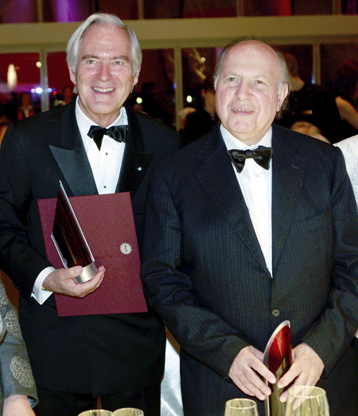 Roland Berger és Kertész Imre, a két díjazott